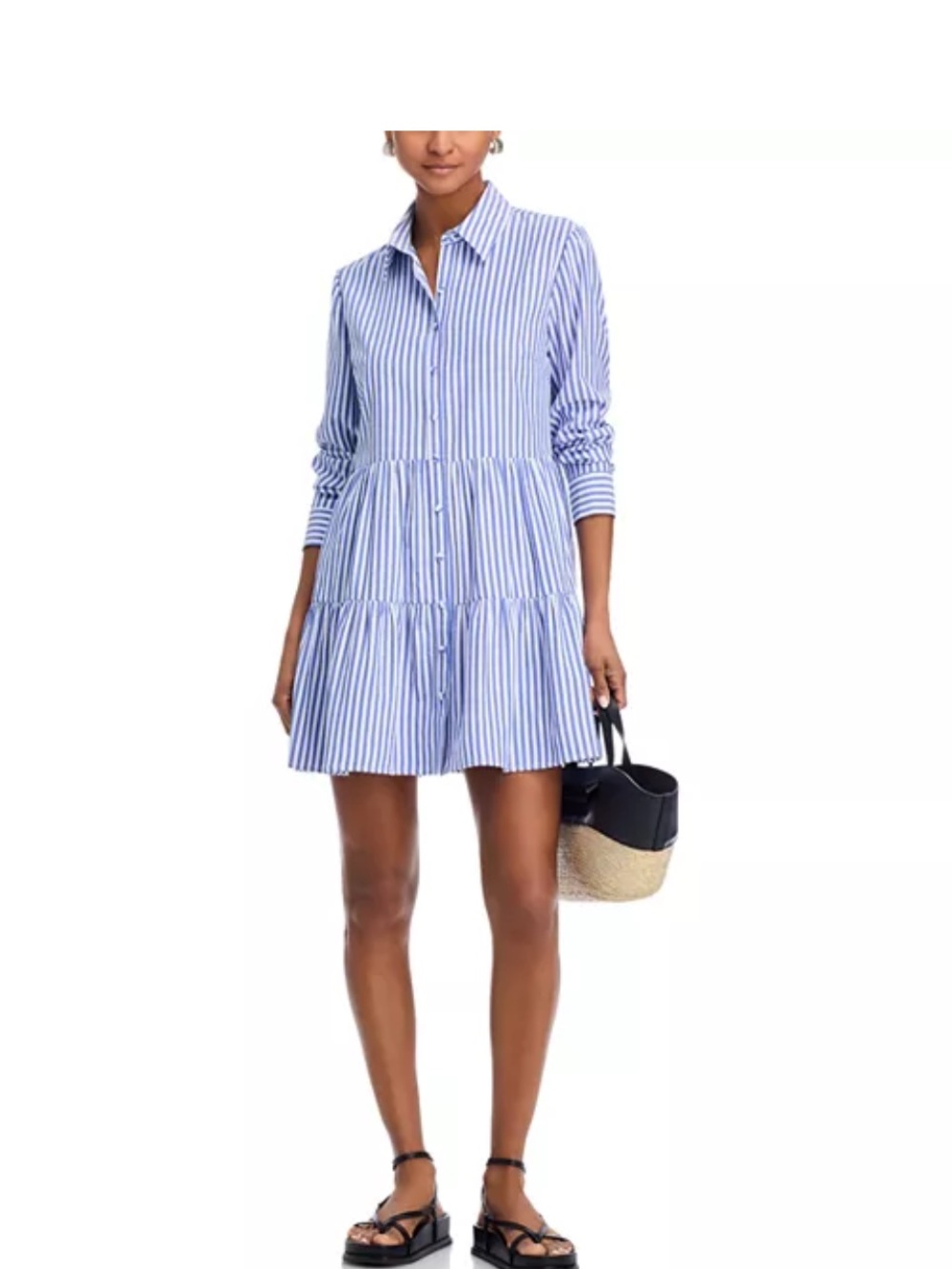 Aqua Striped Mini Dress